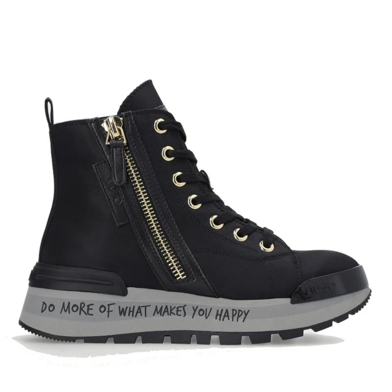 Scarpe Donna LIU JO Sneakers Alte Amazing 03 in Nylon Nero