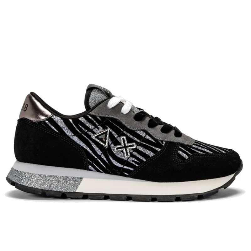 Scarpe Donna Sun68 Sneakers Ally Animalier Colore Argento