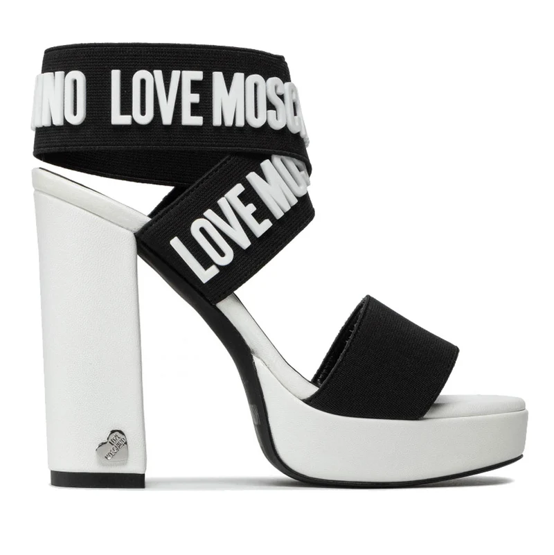 Scarpe Donna LOVE MOSCHINO Sandali con Tacco con Fasce Elastiche con Logo