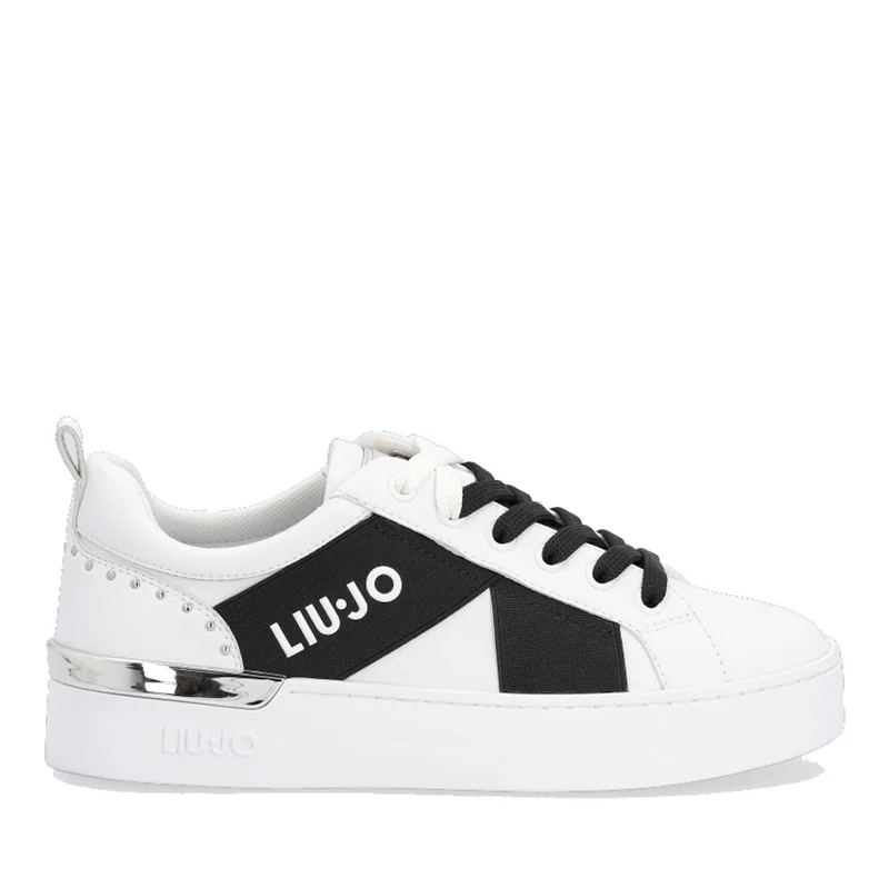 Scarpe Donna LIU JO Sneakers Bianche con Inserti Elastici Neri