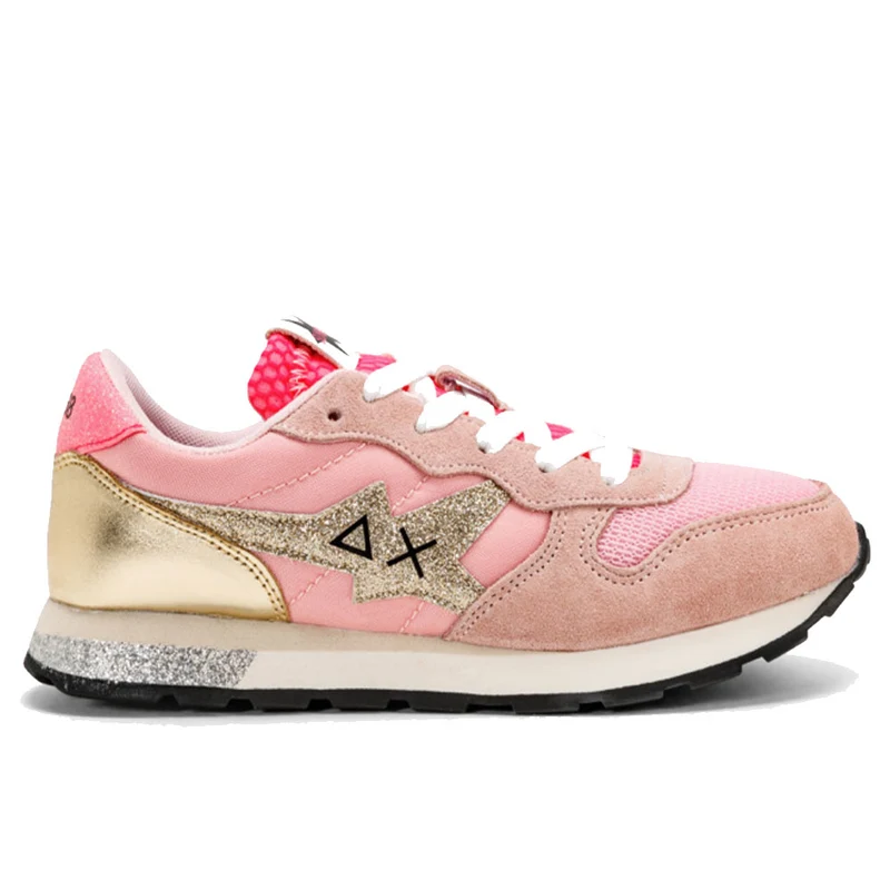 Scarpe Bambina SUN 68 Sneakers Girl's Stargirl Glitter Logo Colore Rosa