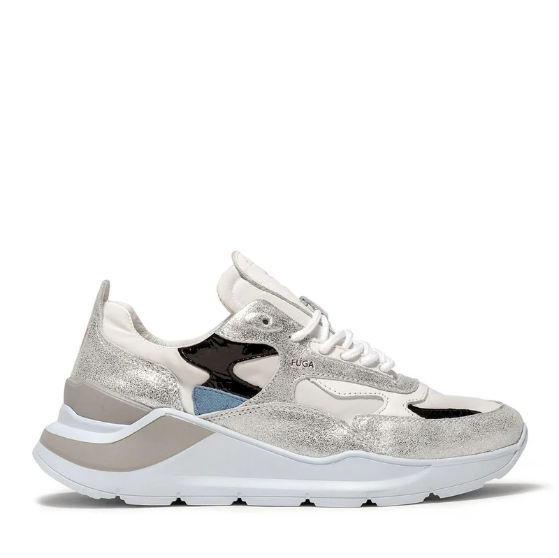 Scarpe Donna D.A.T.E. Sneakers linea Fuga Reflex colore White Silver