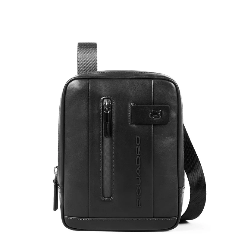 Borsello Piquadro a Tracolla in Pelle Nera con Porta iPad®mini - CA3084UB00 Linea Urban