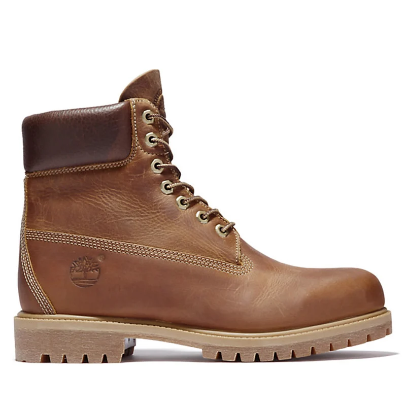 Scarpe Uomo TIMBERLAND Stivali linea Premium Heritage 6 Inch colore Marrone Chiaro