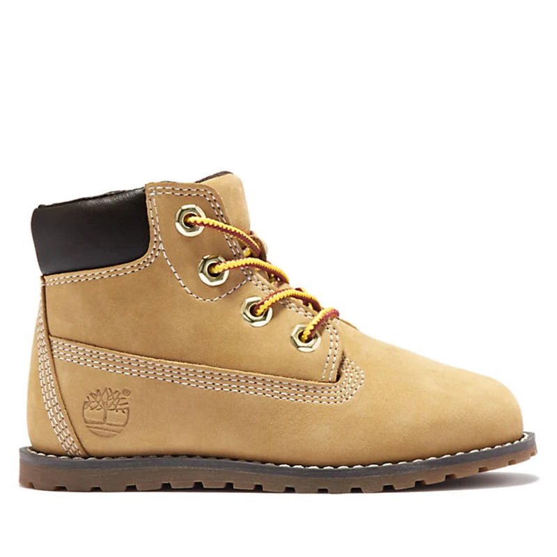 Scarpe Bambino TIMBERLAND Stivali linea Pokey Pine 6 Inch colore Giallo