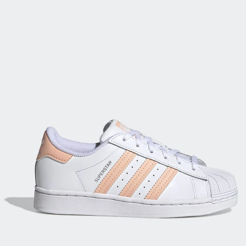 Scarpe Bambina ADIDAS Sneakers linea Superstar C colore Bianco e Corallo