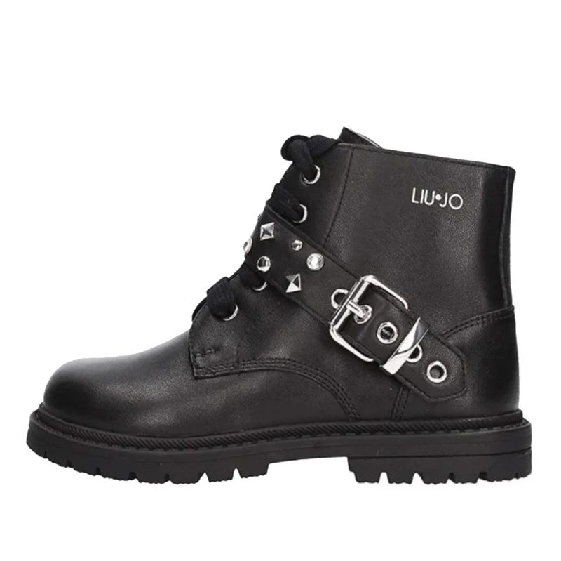 Scarpe Bambina LIU JO linea Debbie 25 Anfibi in Pelle Nera