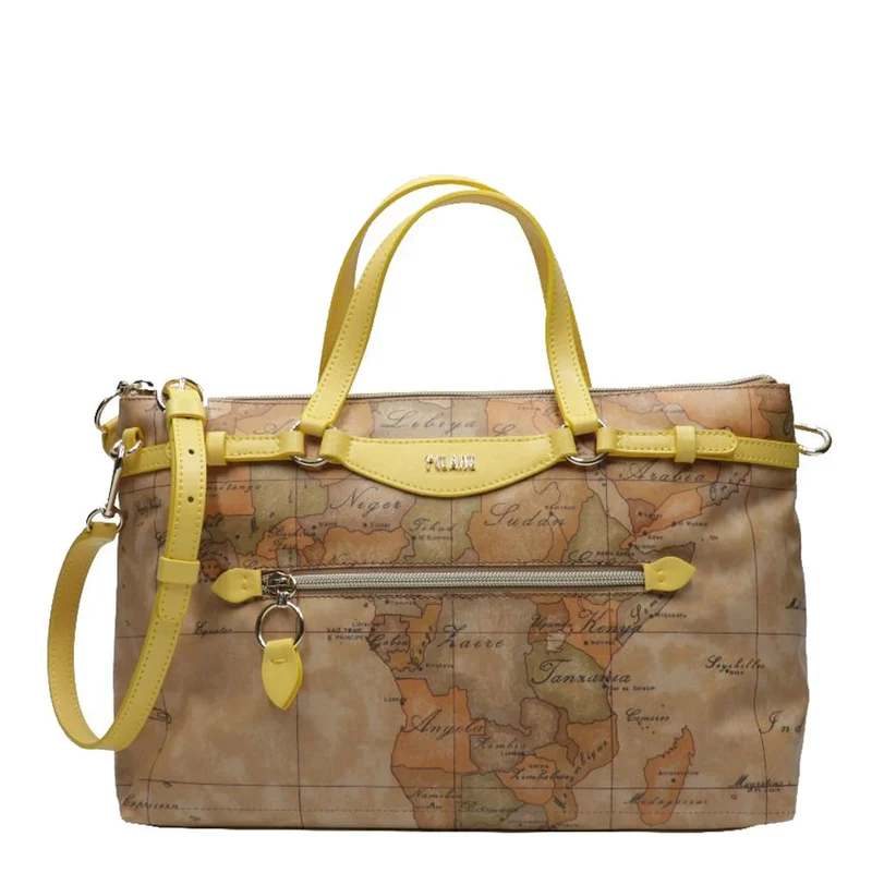 Borsa Donna a Mano 1A Classe Alviero Martini Linea Soft Sound Geo Classic e Giallo GQ58