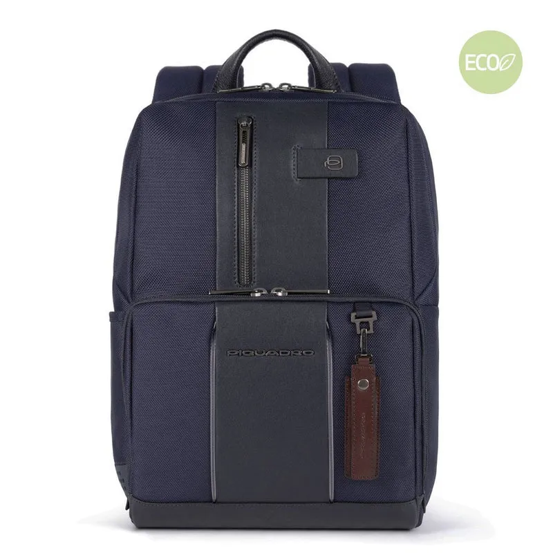 PIQUADRO Zaino Porta Pc 14" - linea Brief 2 in Tessuto Blu CA3214BRL