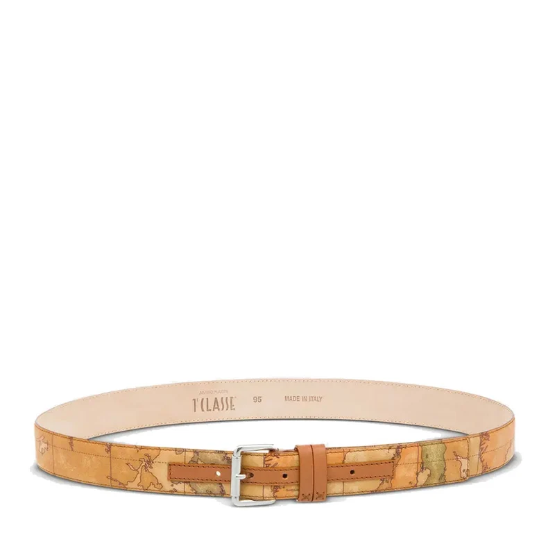 Cintura Unisex 1A Classe Alviero Martini linea Geo Classic con Fibbia Platino A365